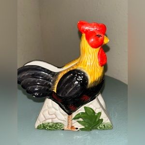 Rooster Napkin Holder- Ceramic - 2003 - MSR Imports - Kitschy